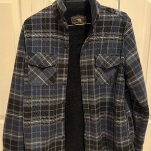 Freedom Foundry Navy Plaid Shirt Jacket